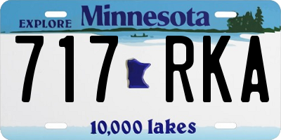 MN license plate 717RKA