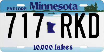 MN license plate 717RKD