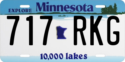 MN license plate 717RKG