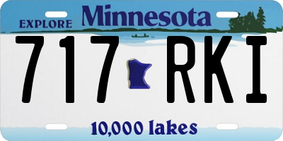 MN license plate 717RKI