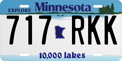 MN license plate 717RKK