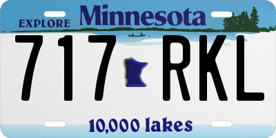 MN license plate 717RKL