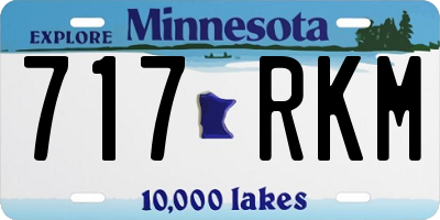 MN license plate 717RKM