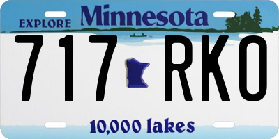 MN license plate 717RKO