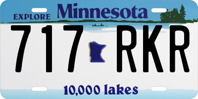 MN license plate 717RKR