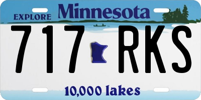 MN license plate 717RKS