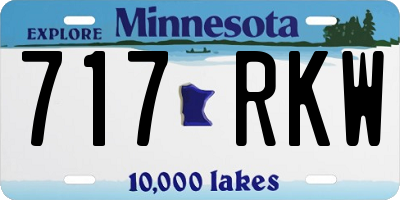 MN license plate 717RKW