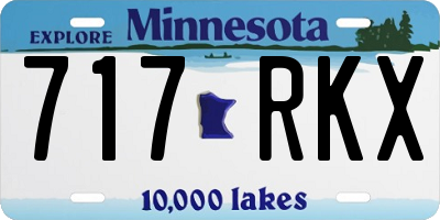 MN license plate 717RKX