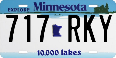 MN license plate 717RKY