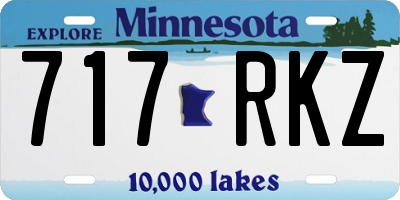 MN license plate 717RKZ