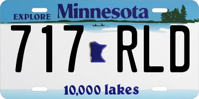 MN license plate 717RLD