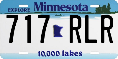 MN license plate 717RLR