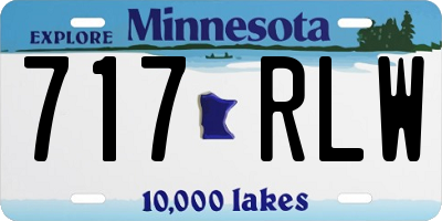 MN license plate 717RLW