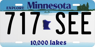 MN license plate 717SEE
