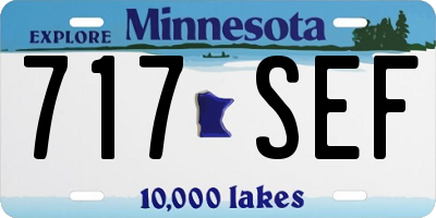 MN license plate 717SEF