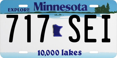 MN license plate 717SEI