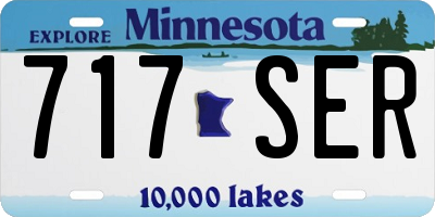 MN license plate 717SER