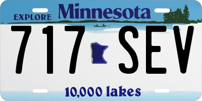 MN license plate 717SEV