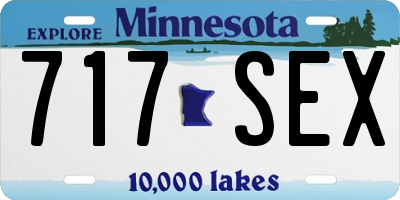 MN license plate 717SEX