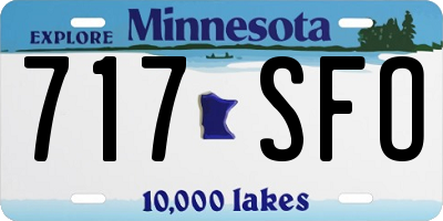 MN license plate 717SFO