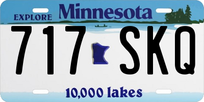 MN license plate 717SKQ