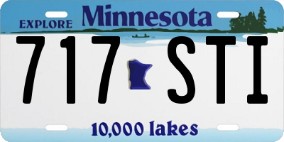 MN license plate 717STI