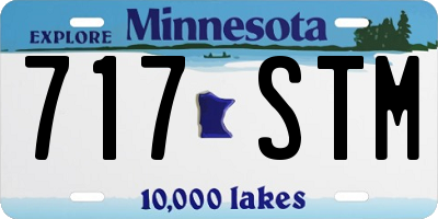 MN license plate 717STM