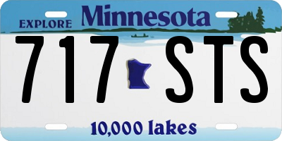 MN license plate 717STS