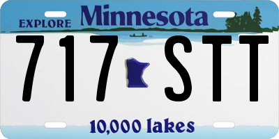 MN license plate 717STT