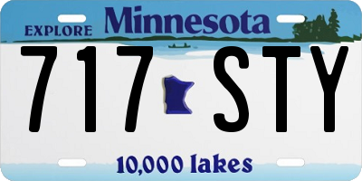 MN license plate 717STY