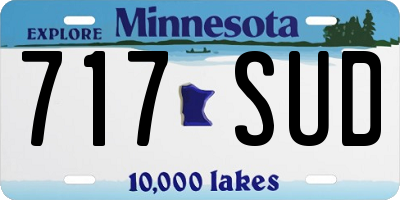 MN license plate 717SUD