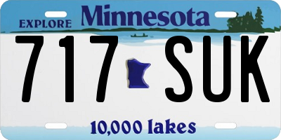 MN license plate 717SUK