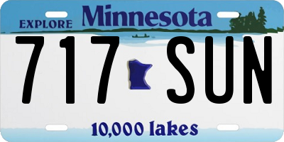 MN license plate 717SUN
