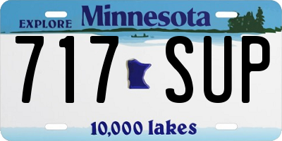 MN license plate 717SUP