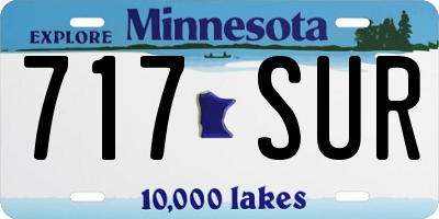 MN license plate 717SUR