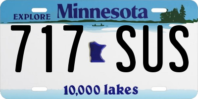 MN license plate 717SUS