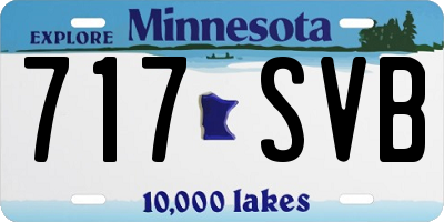 MN license plate 717SVB