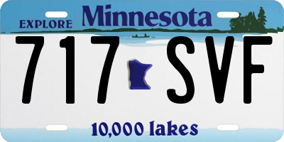 MN license plate 717SVF
