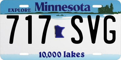 MN license plate 717SVG