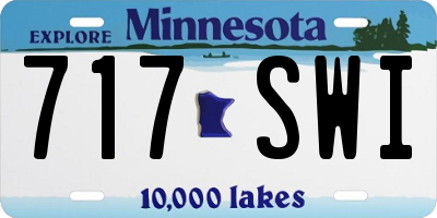 MN license plate 717SWI