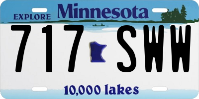 MN license plate 717SWW