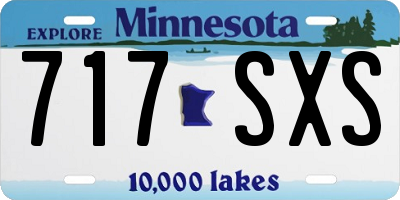 MN license plate 717SXS