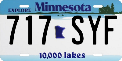 MN license plate 717SYF