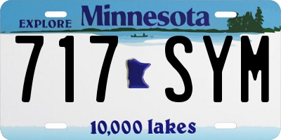 MN license plate 717SYM