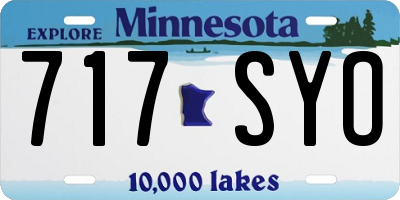 MN license plate 717SYO