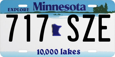 MN license plate 717SZE