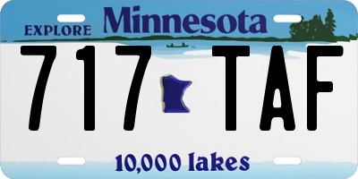 MN license plate 717TAF