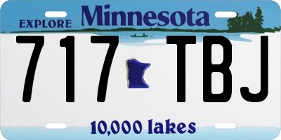 MN license plate 717TBJ