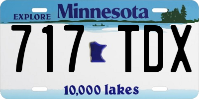 MN license plate 717TDX