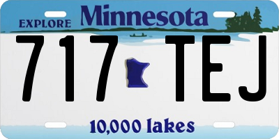 MN license plate 717TEJ